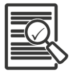 A Magnifying Glass Over A Checkmark On A Page With Writing